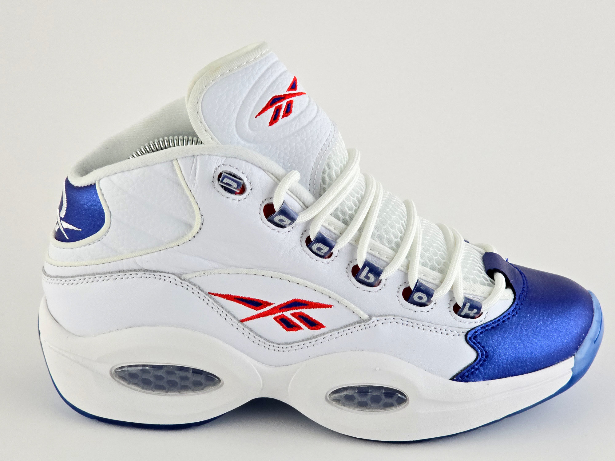 Reebok Tenis Question Mid Blanco Azul Latinos Go